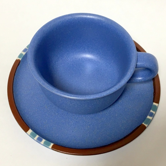 Set of 4  Dansk / Mesa Blue Cup & Saucer - Picture 2 of 7